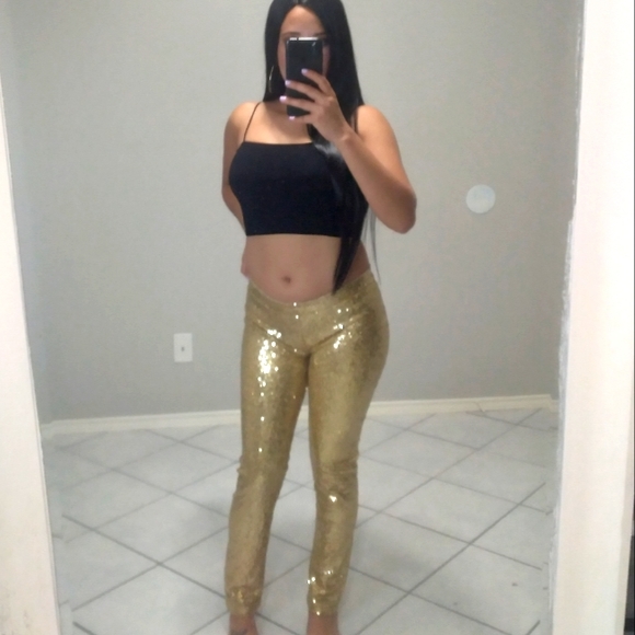 Pants - Gold Sequin Pants